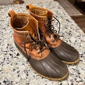 L.L. Bean Men's Brown and Tan Boots
